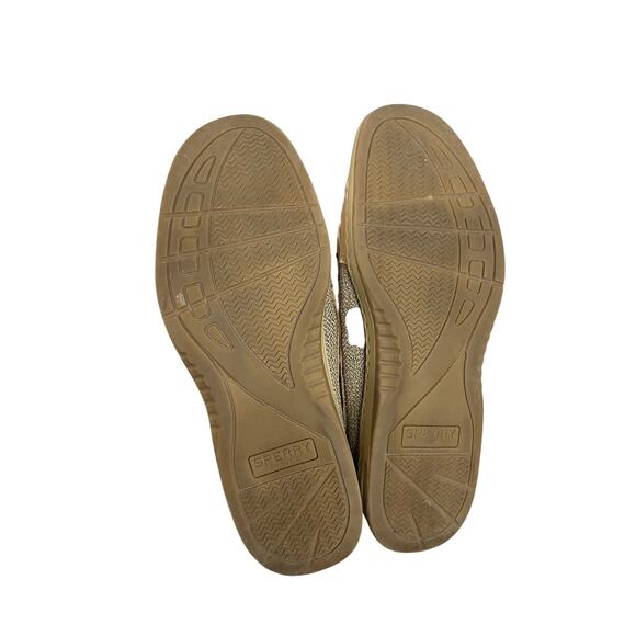 Sperry Top-Sider Boat Shoes Beige Leather 7M Nautical Classic Coastal Preppy - Picture 3 of 9